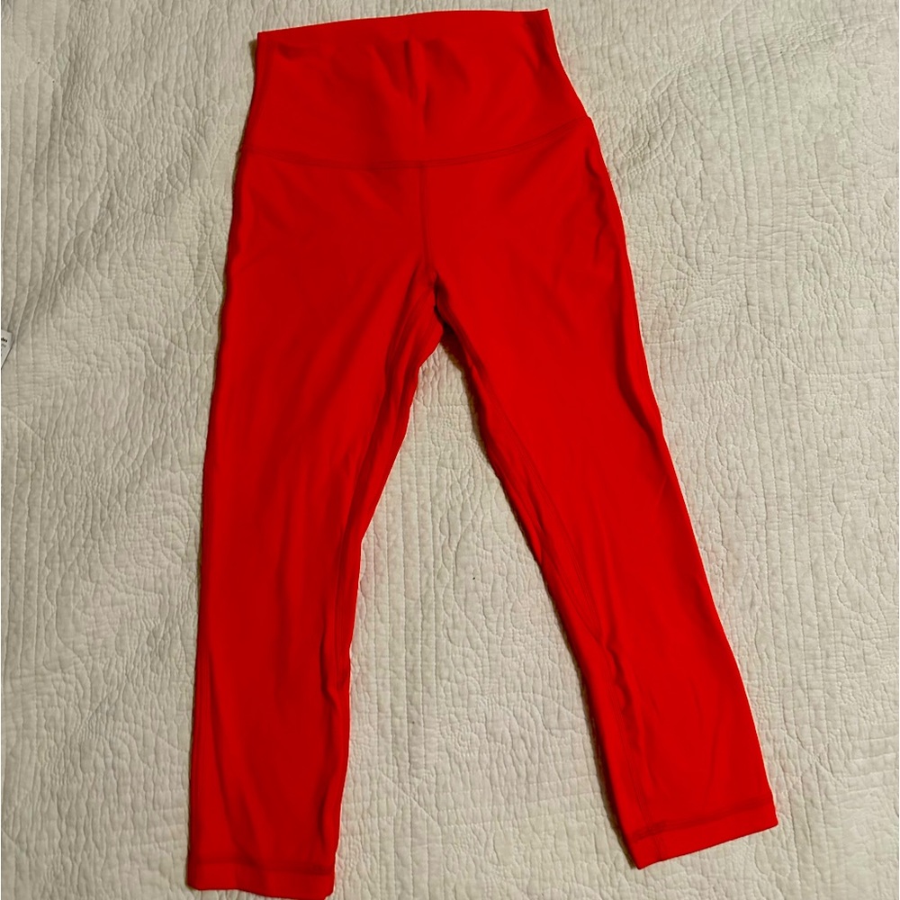 Lululemon Align High Rise 21” Crop in love red